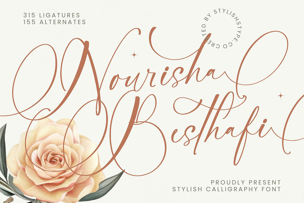 Nourisha Besthafi Stylish Font, a Script Font by stylishtype.co (Photo 1 of 20)