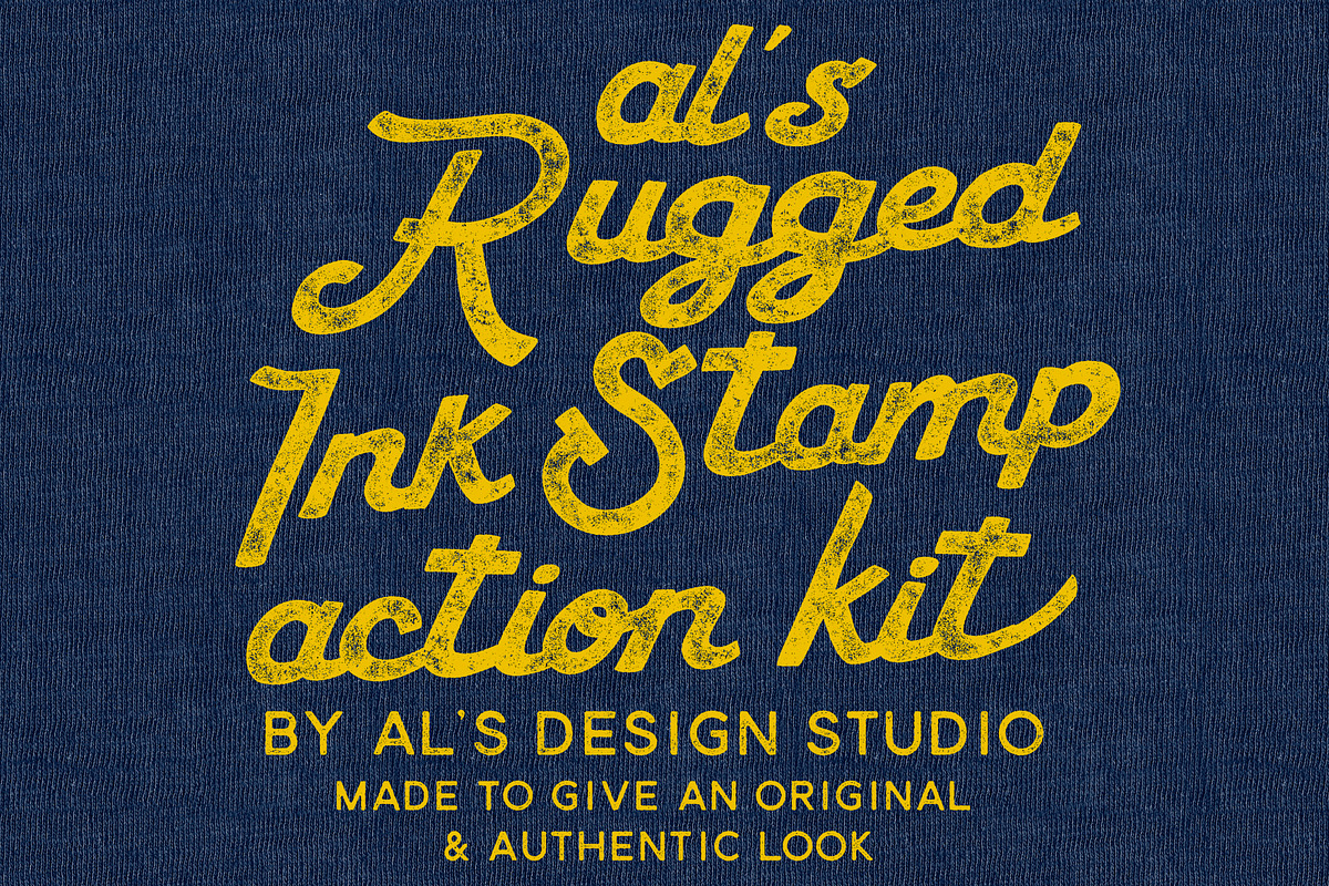 AL's Rugged Ink Stamp Action Kit, an Action Add-On by AL's Design Studio (Photo 4 of 9)