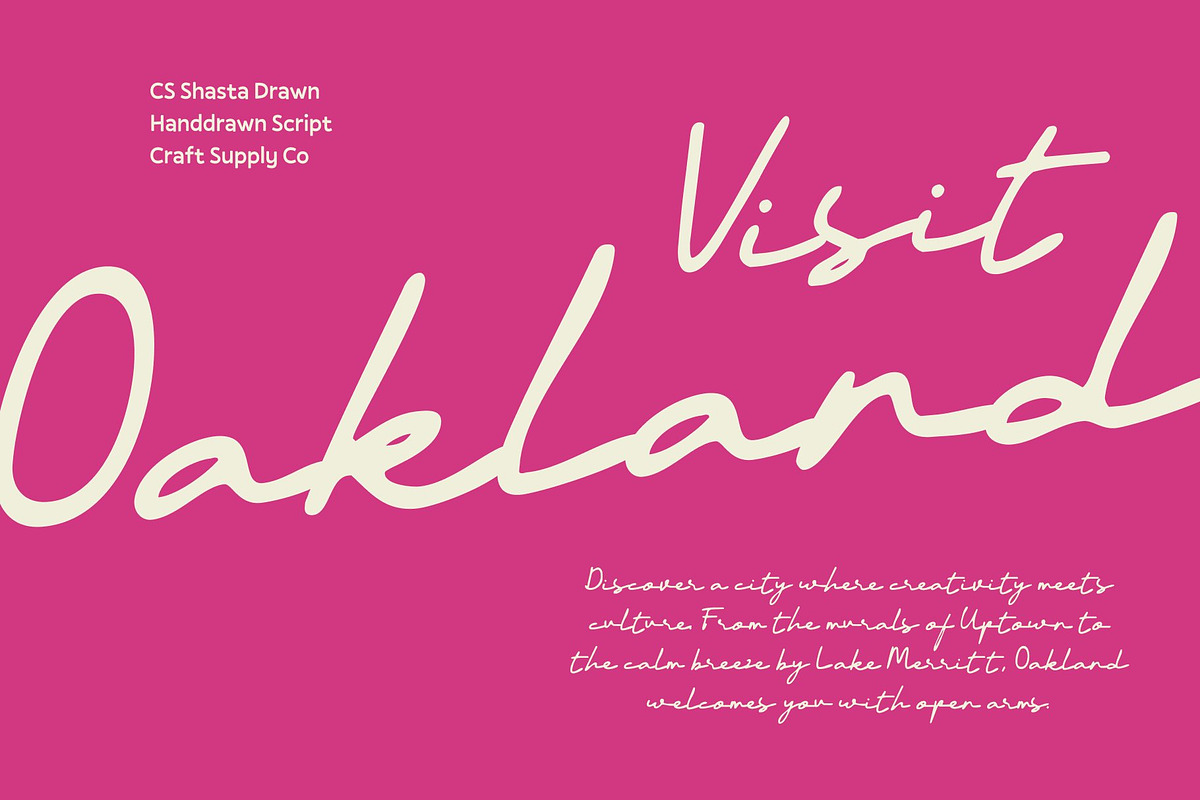 CS Shasta Drawn, a Script Font by Craft Supply Co. (Photo 5 of 8)