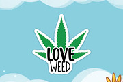 Weed Cannabis Sticker SVG PNG Bundle, an Object Graphic by FiveStarCrafting (Thumbnail 5 of 9)