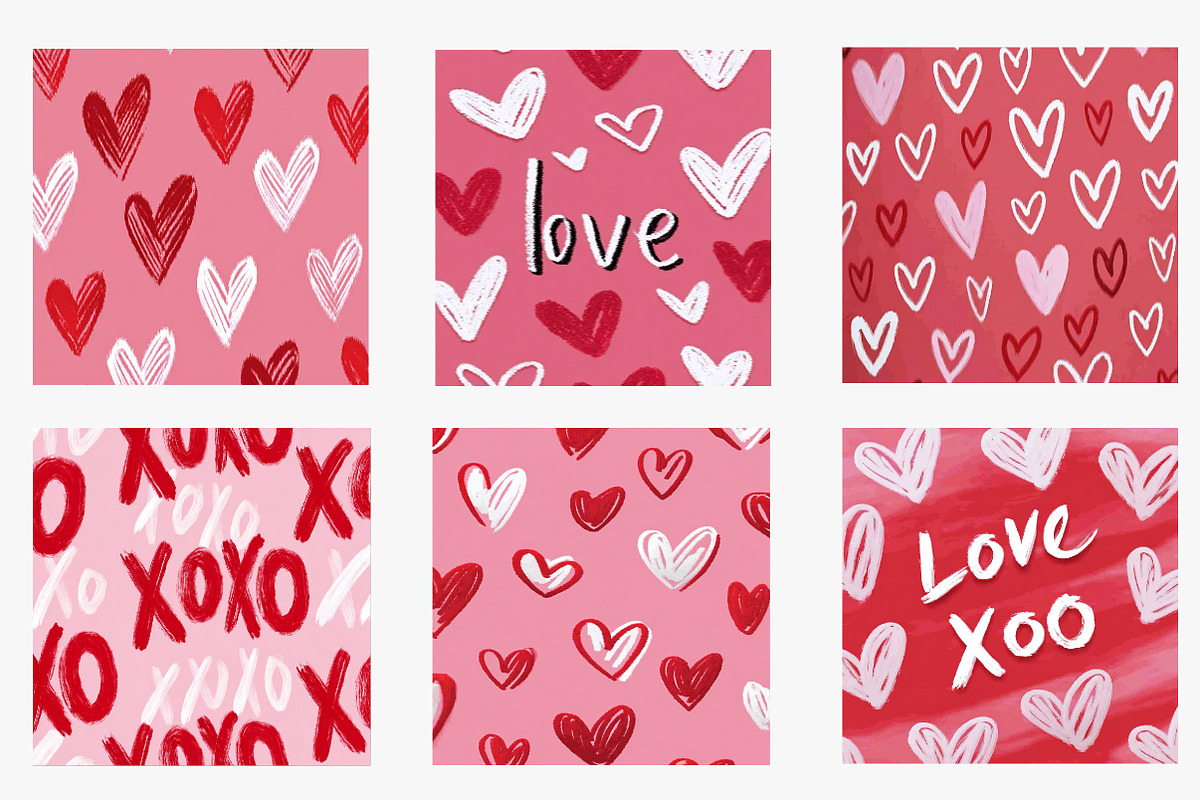 love seamless patterns, an Illustration by CreationArt (Photo 4 of 5)