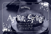 Aprillian Springs, a Script Font by Gblack Id (Thumbnail 1 of 6)