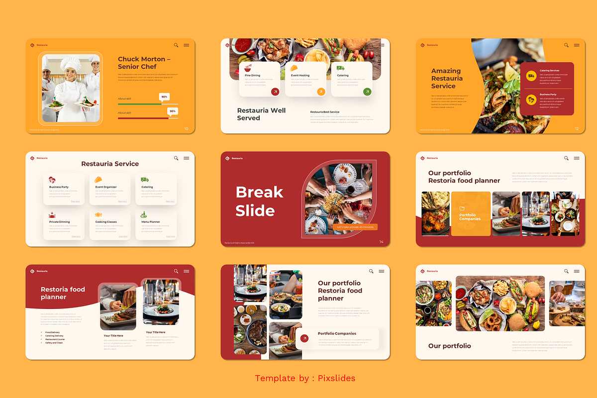 Restaurant Food Powerpoint, a Presentation Template by Pixslides (Photo 3 of 5)