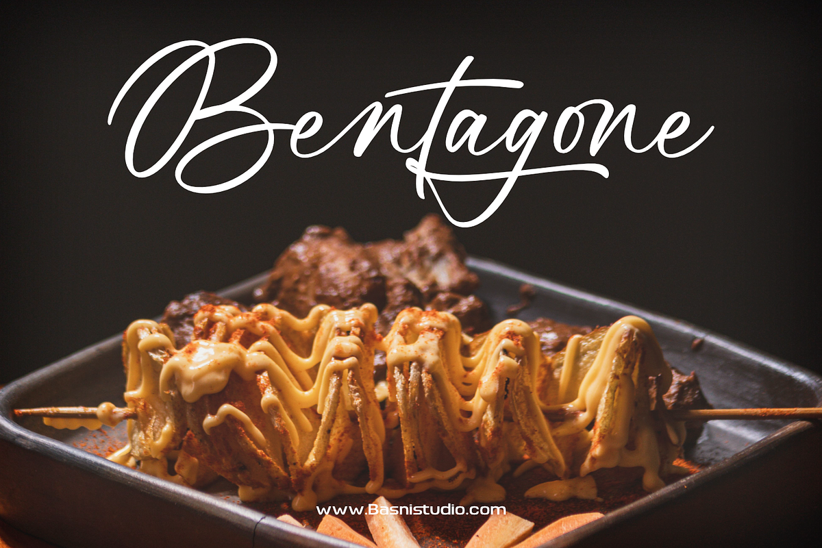 Bentagon Realistic Handwriting font, a Handwritten Font by Basnistudio (Photo 7 of 9)
