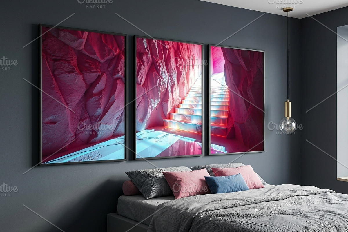 Pink Crystal Cave Stairs Stock Photo, a Background Photo by Aura Canyon HQ (Photo 3 of 7)