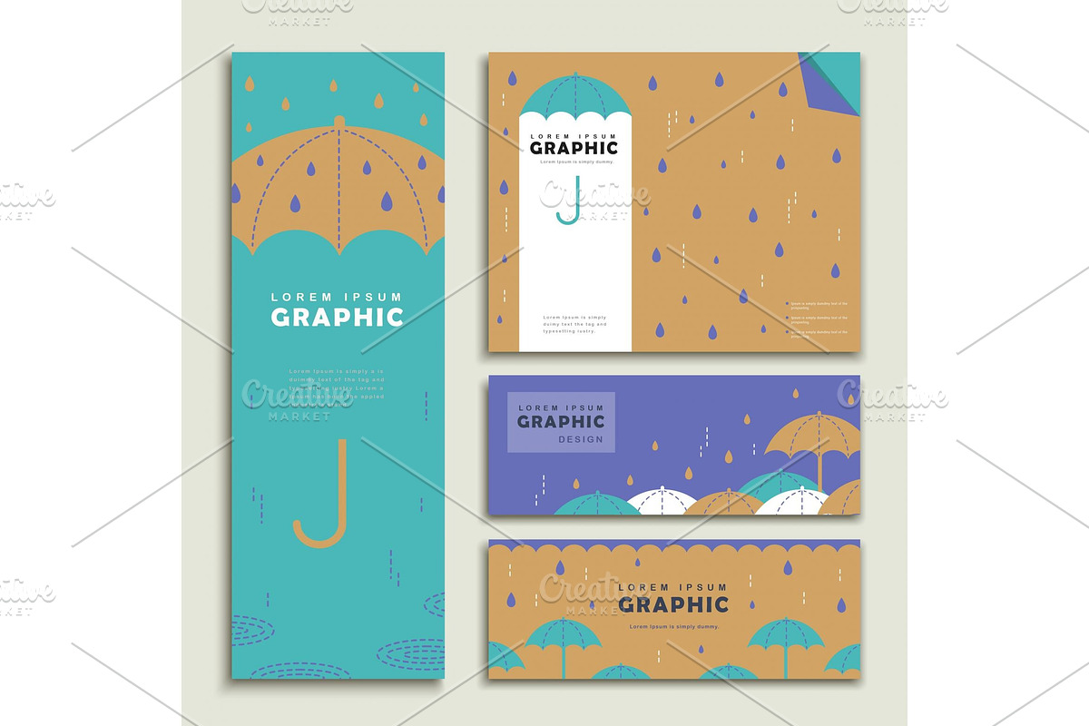 rainy day banner template