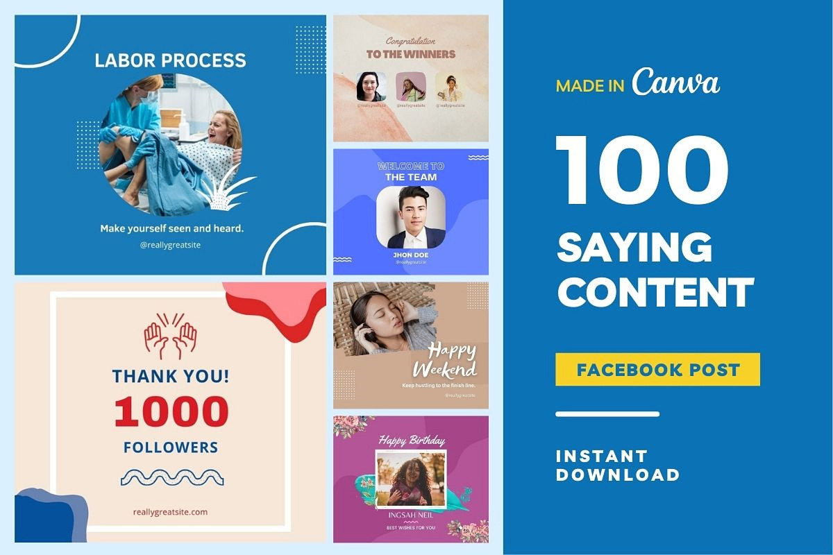 Greetings Content Facebook Posts, a Social Media Template by emcrea (Photo 1 of 9)