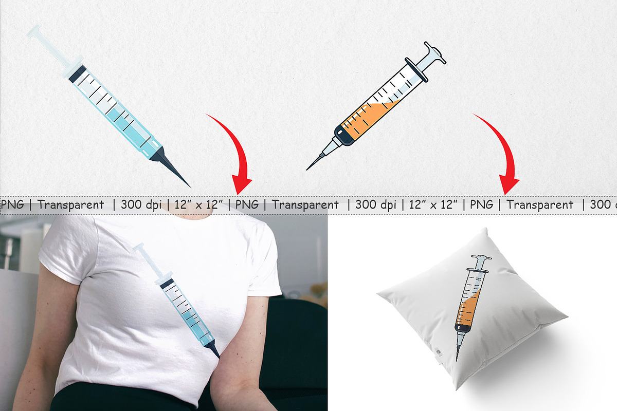 Medical Syringe Clipart, a Graphic by Artnoy (Photo 3 of 5)