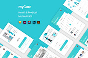 myCare - Health & Medical Mobile App, an UI Kit Template by themelove (Thumbnail 1 of 11)