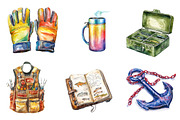 Fishing Sublimation Clipart, an Illustration by CreationArt (Thumbnail 4 of 5)