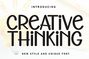 Creative Thinking | Script Font, a Script Font by Scratchones (Thumbnail 1 of 8)
