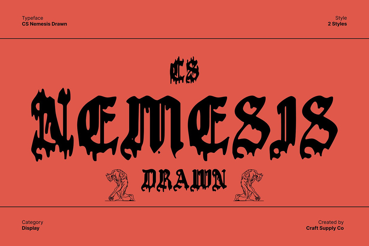 CS Nemesis Drawn, a Blackletter Font by Craft Supply Co. (Photo 1 of 8)