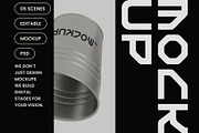 Metal Bucket Mockup, a Household Mockup by hiddemaru (Thumbnail 4 of 4)