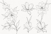 Procreate Snake stamps with flowers., a Brushes & More by AnnaPolitmerskaja (Thumbnail 3 of 8)