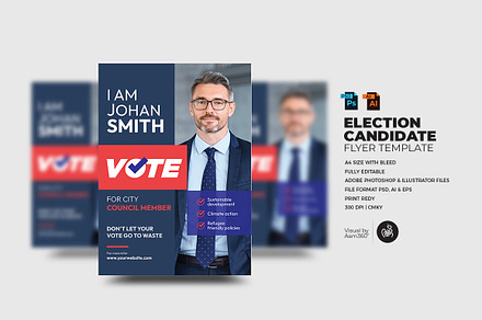 Election Candidate Flyer Template, a Flyer Template by Aam360