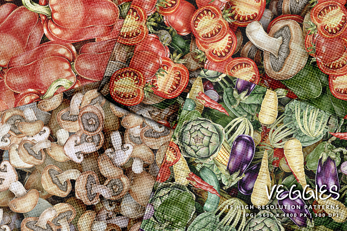 Veggies, a Pattern Graphic by Digital Art Creations (Photo 6 of 7)