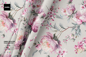 Fabric with Pipe Folds Mockup, a Product Mockup by creatsy5