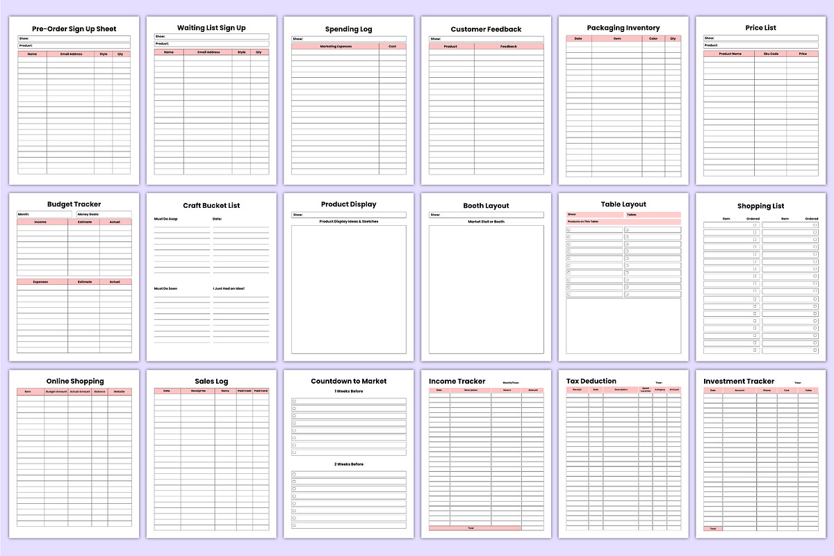 2026 Craft Business Planner Bundle, a Stationery Template by Mustafiz (Photo 5 of 6)