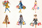 Black Friday Woman Shopping Clipart, an Illustration by DreamCafeArt (Thumbnail 5 of 6)