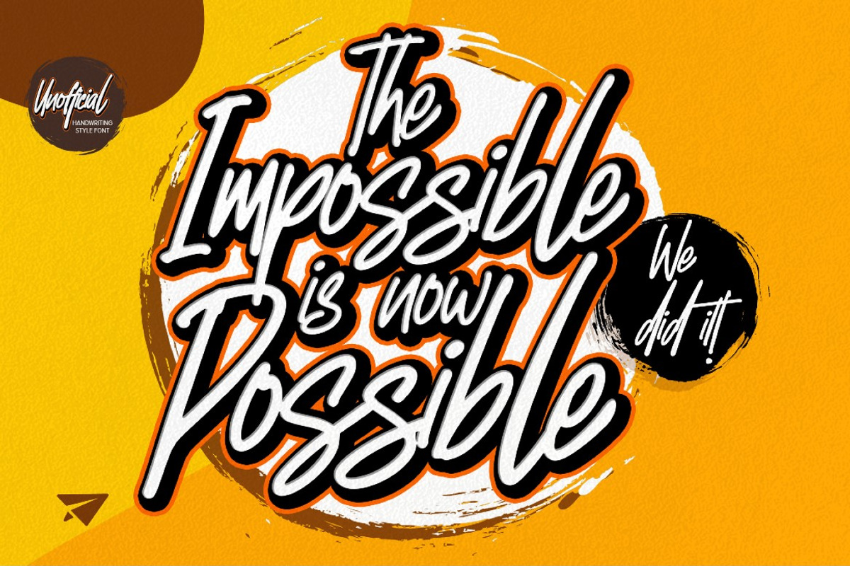 Unofficial - Brush script font, a Script Font by Gassstype (Photo 2 of 8)