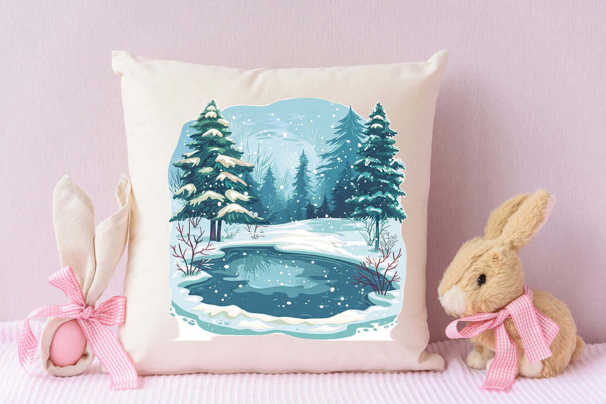 Cozy Winter Cabin Clipart, an Illustration by designcity5 (Photo 4 of 5)