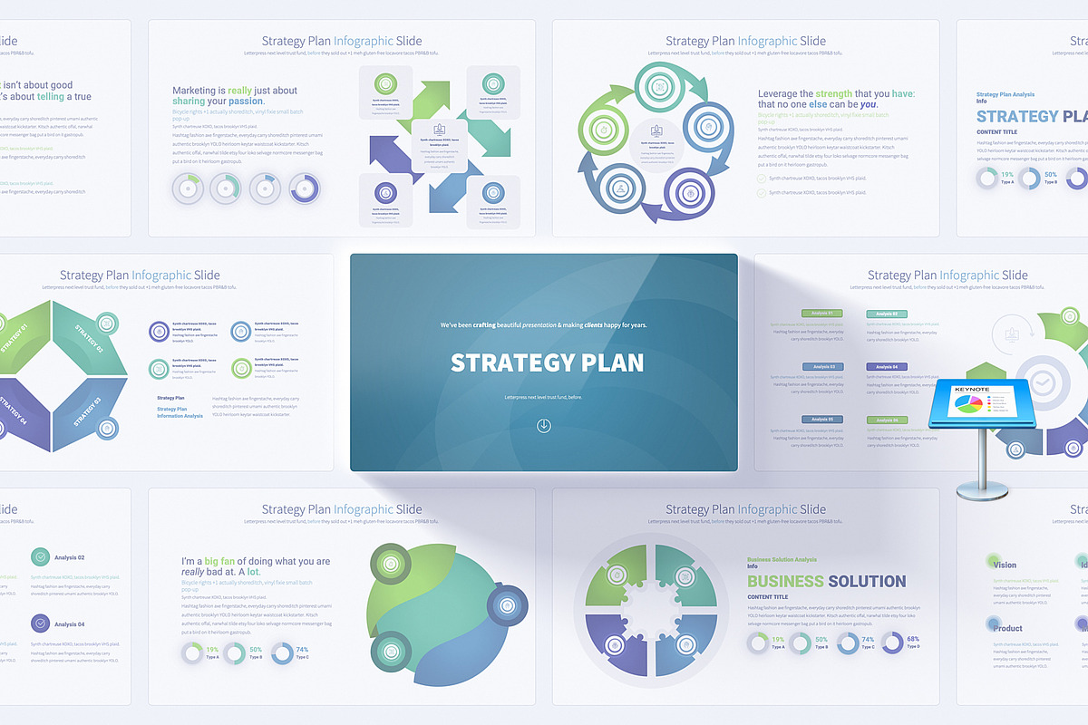 Strategy Plan Keynote Template, a Presentation Template by Pulsecolor