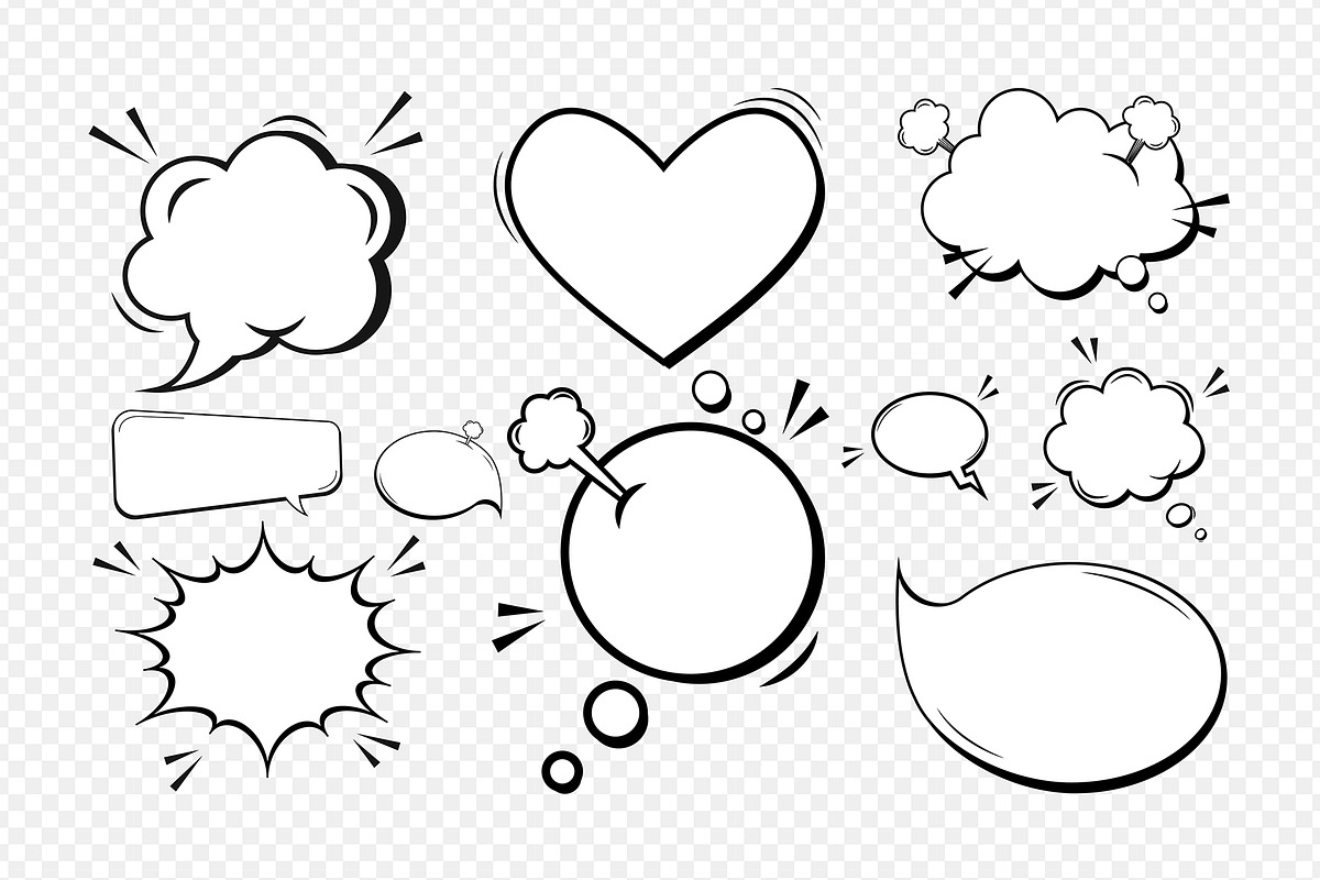 Vector Comic Book Shape Collation