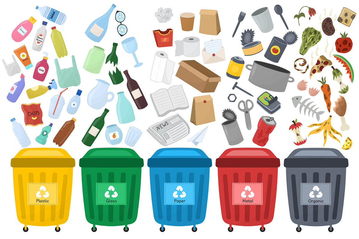 Waste Sorting Collection, a Food Illustration by Gulnara Sabirova (Photo 2 of 9)