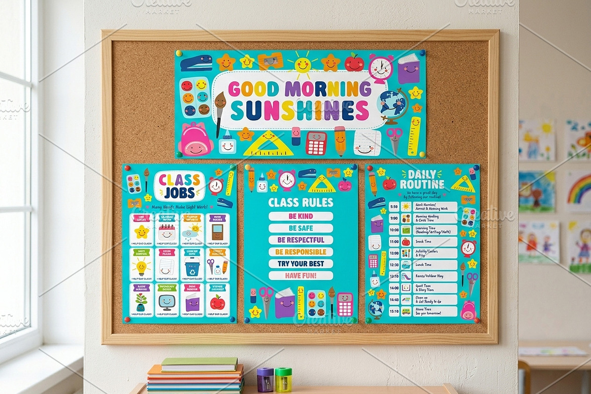 Cute Classroom Decor Bundle, an Education Illustration by C Design Studio (Photo 10 of 15)