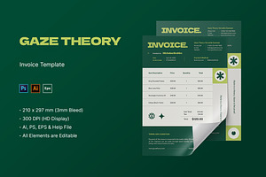 Gaze Theory - Invoice Template, a Print Template by StreaksideStd