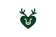 Minimalist Heart Deer Logo, a Branding & Logo Template by Vectorium Studio (Thumbnail 1 of 2)
