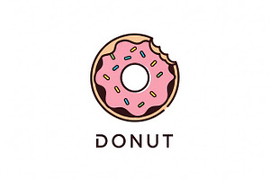 Pink Donut Logo, a Branding & Logo Template by Logocreative