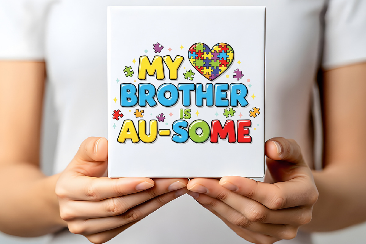 My Brother is Au-Some Autism Png, an Illustration by CraftArtStudio (Photo 2 of 4)