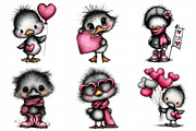 Cute Baby Duck Valentine Clipart, an Illustration by Daily.Designs (Thumbnail 4 of 5)