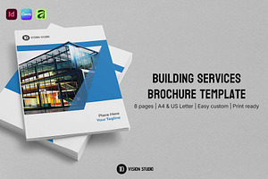 Building Brochure Canva InDesign, a Brochure Template by ID Vision Studio