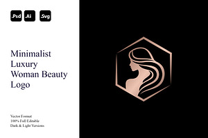 Minimalist Luxury Woman Beauty Logo, a Branding & Logo Template by Luxury Logos