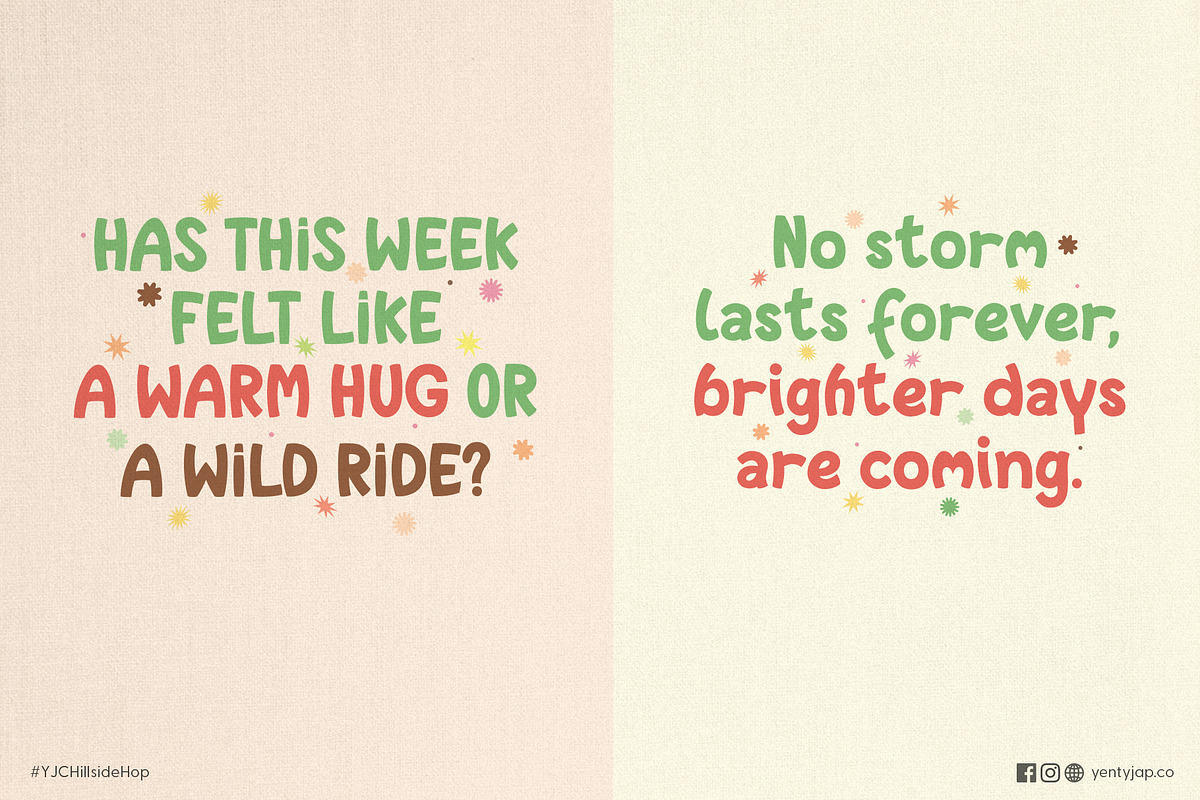 YJC Hillside Hop, a Handwritten Font by YENTY JAP CO (Photo 3 of 9)