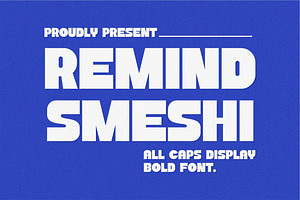 Remind Smeshi || All Caps Display, a Sans Serif Font by Idea Studio