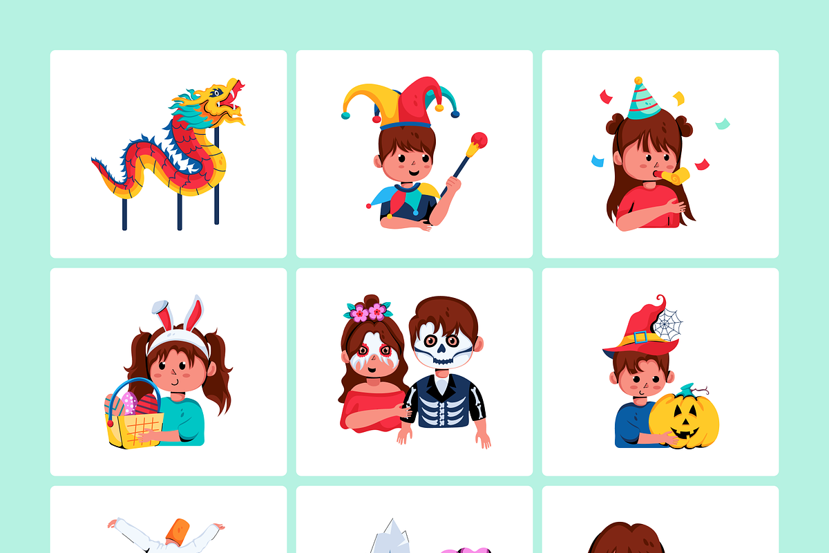 Animated Flat Festival Icons, a Duotone Icon by Prosymbols (Photo 7 of 14)