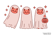Ghost Cat PNG, Spooky Halloween Cat, a Graphic by Clipart Bloom (Thumbnail 1 of 2)