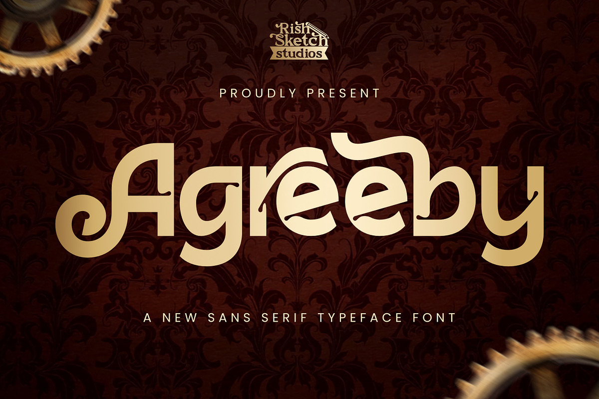 Agreeby - Sans Serif Typeface Font, a Sans Serif Font by Rishsketch (Photo 1 of 14)
