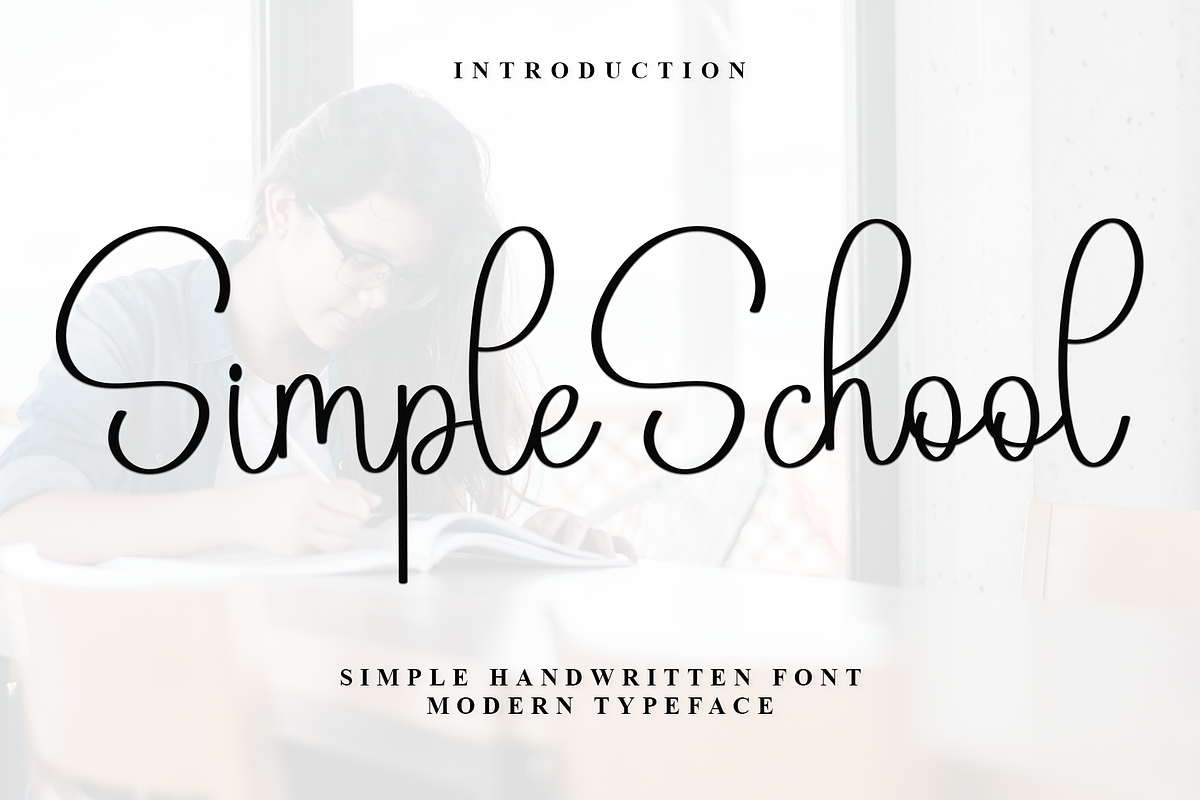 Simple School, a Handwritten Font by InermediaSTUDIO (Photo 1 of 7)