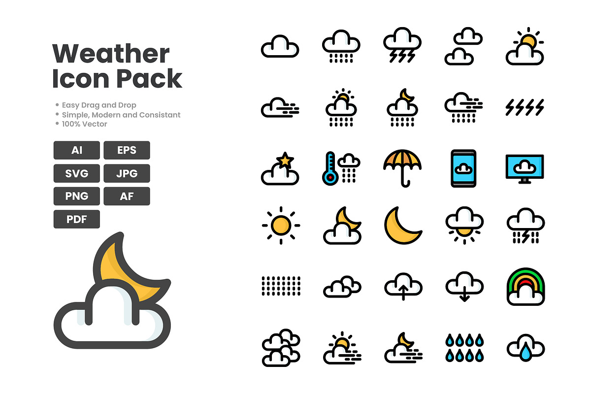 Weather Icon Pack, a Duotone Icon by erifqizeicon (Photo 2 of 3)