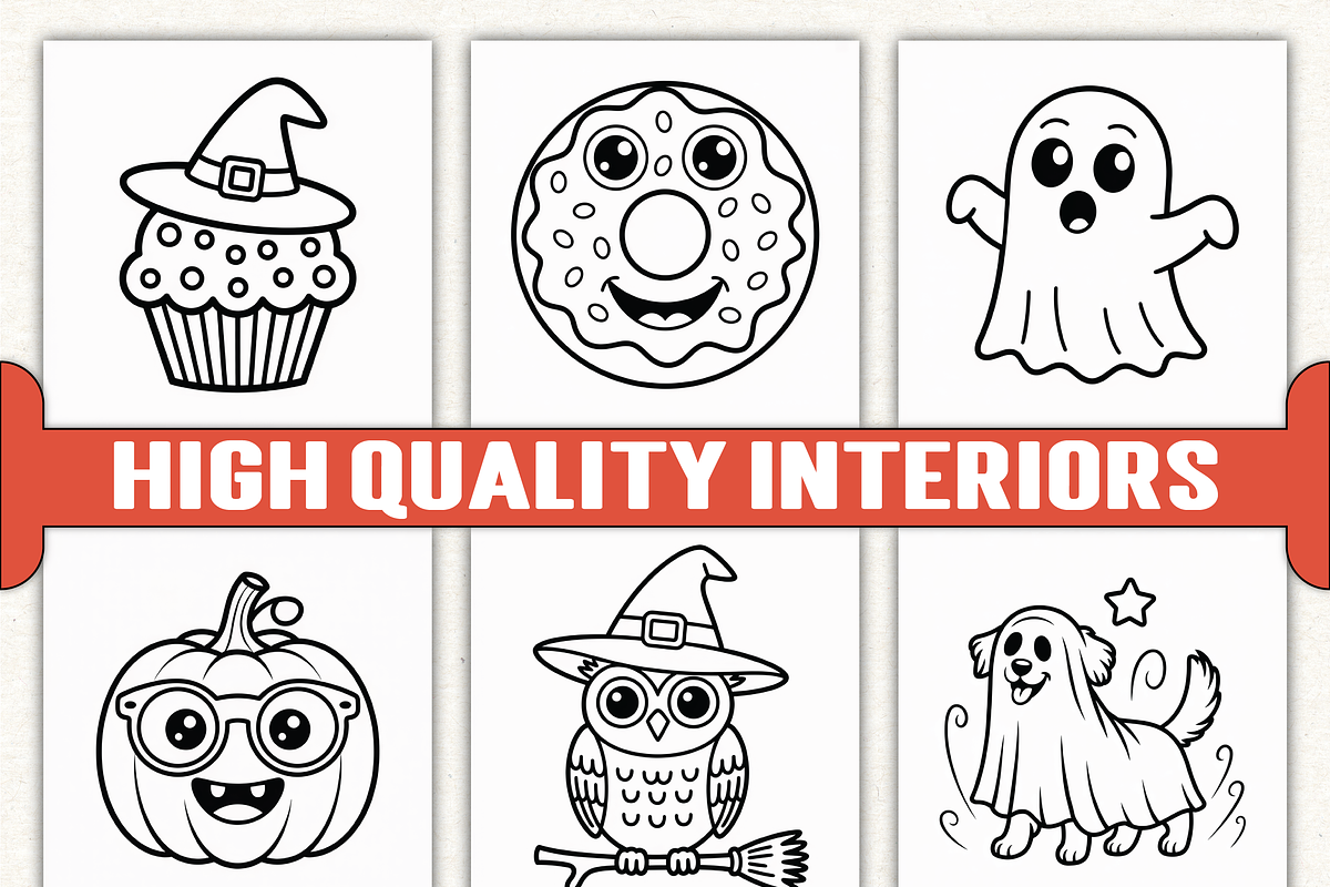 Bold & Easy Cute Halloween Coloring, a Seasonal Illustration by Ink Gallery (Photo 4 of 6)