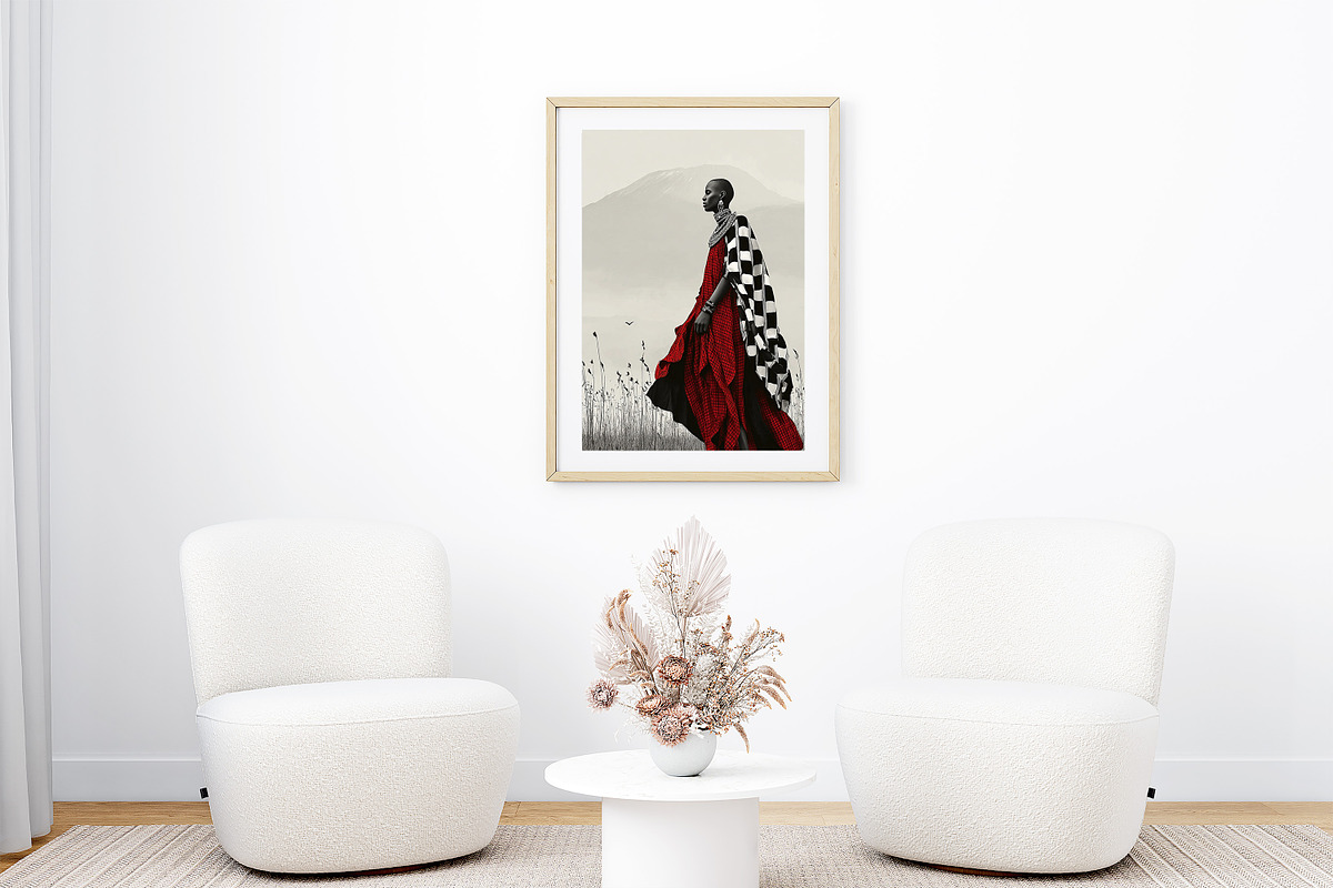 African Maasai Warrior Sunrise Art, a Person Illustration by PrintablesByFranklyn (Photo 3 of 6)
