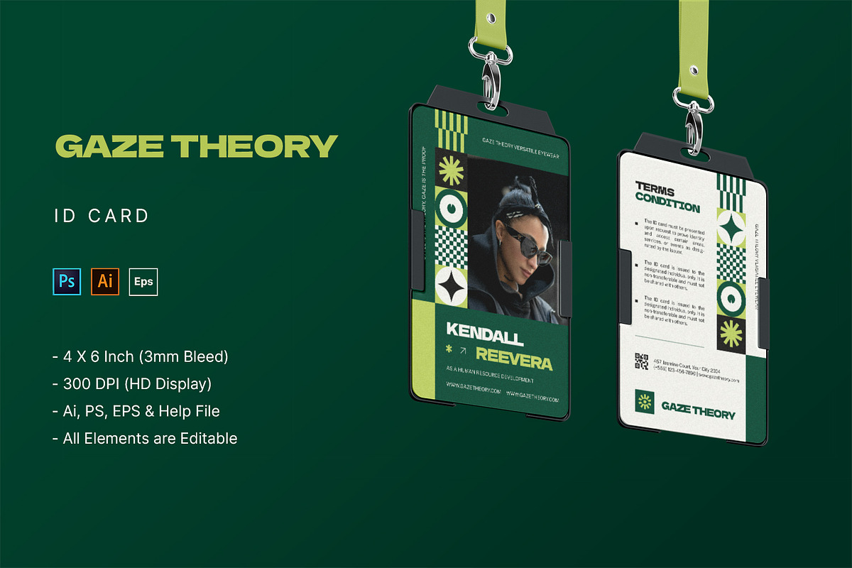 Gaze Theory Eyewear - ID Card, a Print Template by StreaksideStd (Photo 1 of 3)