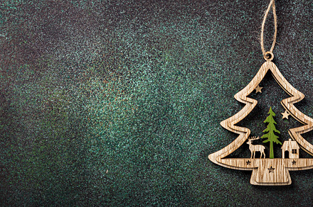 Festive background with wooden stock photo containing christmas and tree, a Holiday Photo by Iryna Melnyk Photography