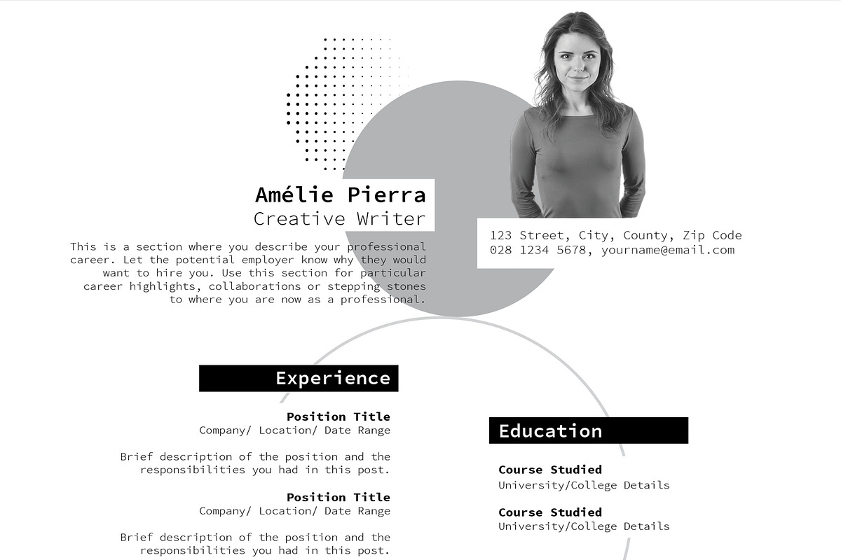 Resume Template & Business Card, a Resume Template by TH Pixel (Photo 4 of 5)