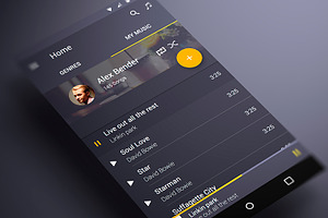 Android Music App Material Design UI