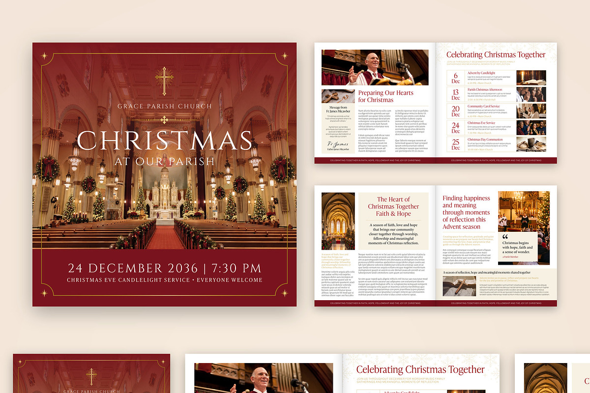 Square Christmas Church Magazine, a Magazine Template by BrandPacks (Photo 5 of 5)